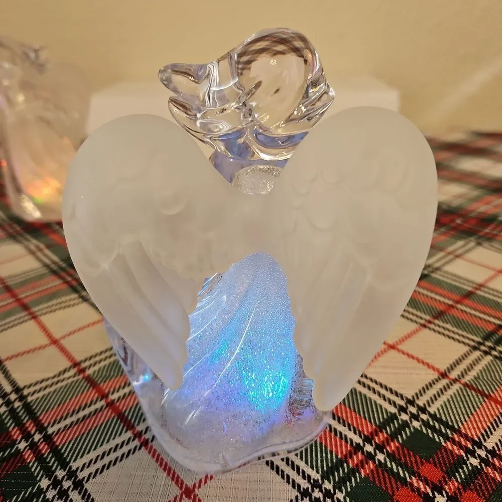 JCPenny Home Collection Colorful Acrylic LED Noel Series Angel Figurines
